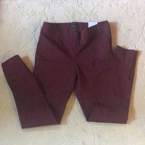 NWT WHBM Burgundy Leggings Size 4